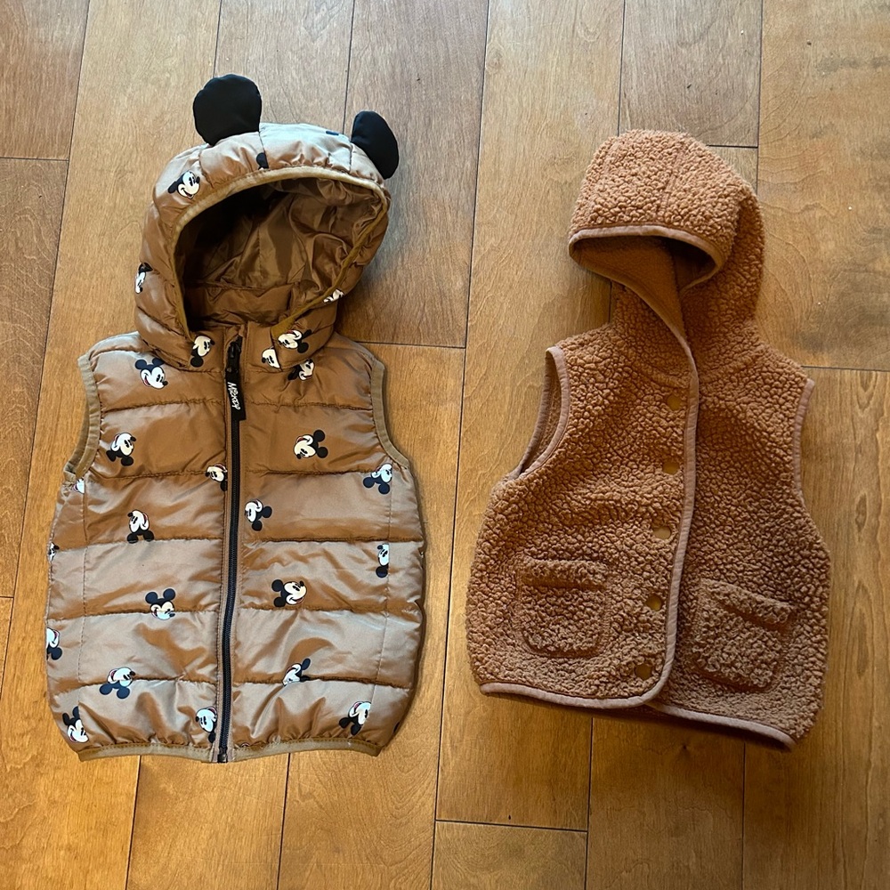 Pair of kids vests size 18months ish